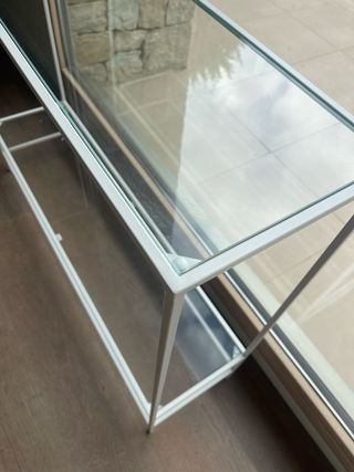 Mueble recibidor cristal y metal