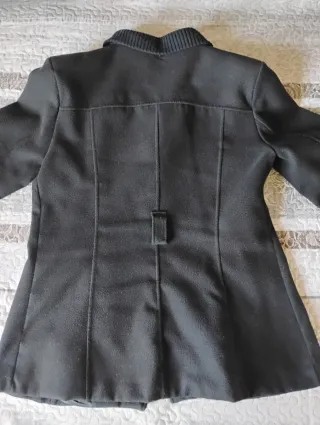 Abrigo de paño negro señora