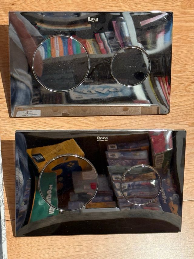 Lote 2 Placas Pulsador Roca PL10 Cromada