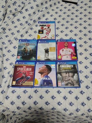 Lote Videojuegos PS4: GOD OF WAR, SPIDER-MAN, ETC.