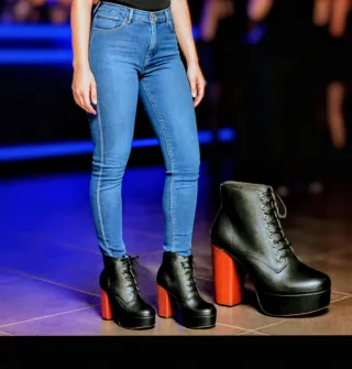 Botim Preto Salto Madeira