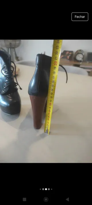 Botim Preto Salto Madeira