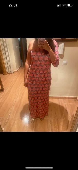 Vestido largo estampado