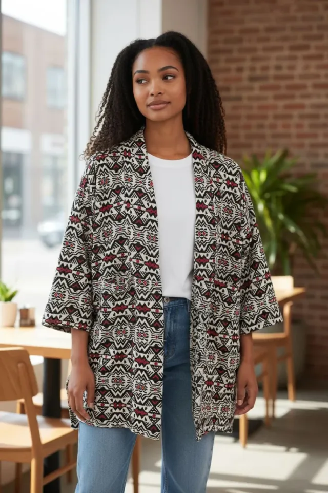 Cappotto fantasia taglia unica