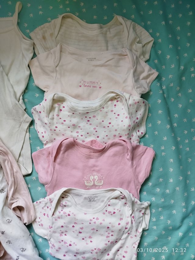 Pijamas y bodys manga corta 0.50 unidad