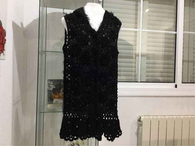 Chaleco de punto negro