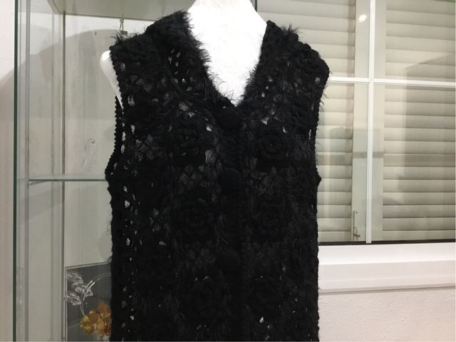 Chaleco de punto negro