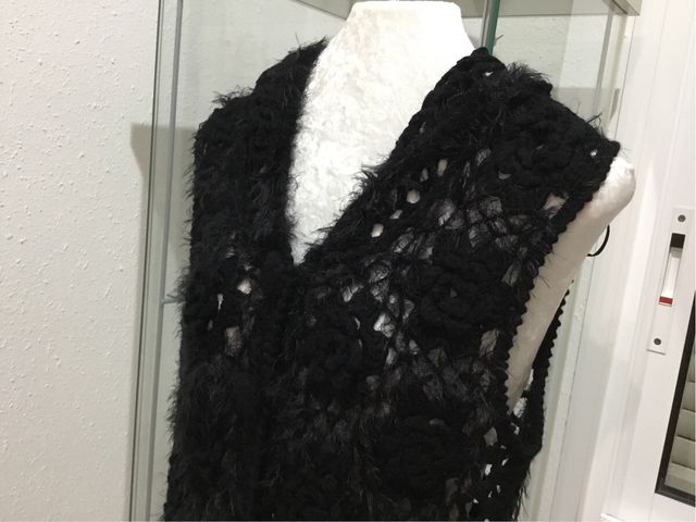 Chaleco de punto negro