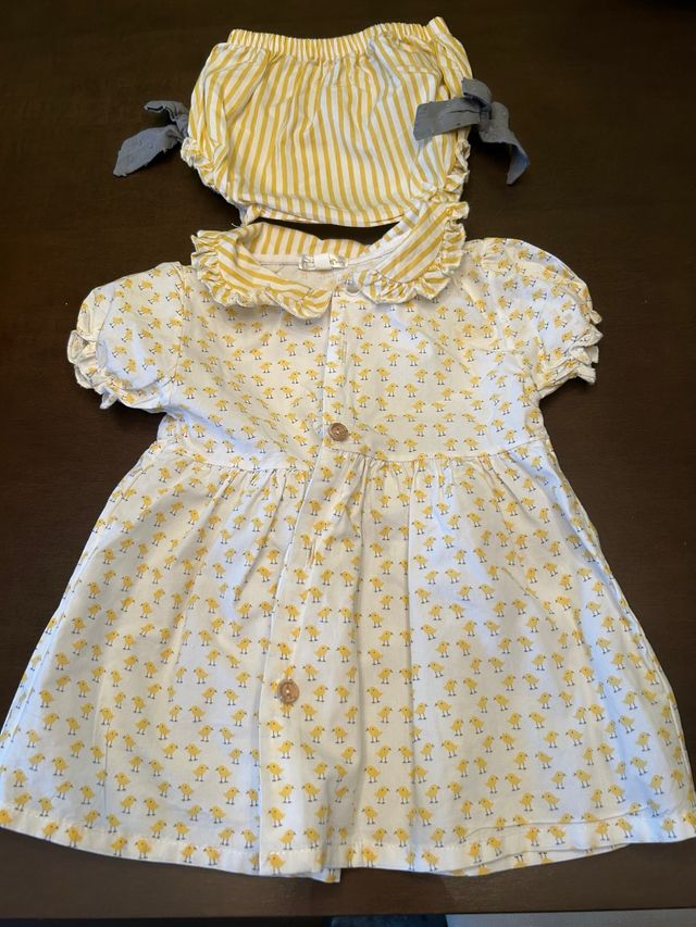 Vestido y braguita bebé 18 meses.Marca pío pío