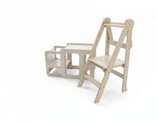 NUOVO kit Montessori: sedia da tavolo e torre pieghevole 