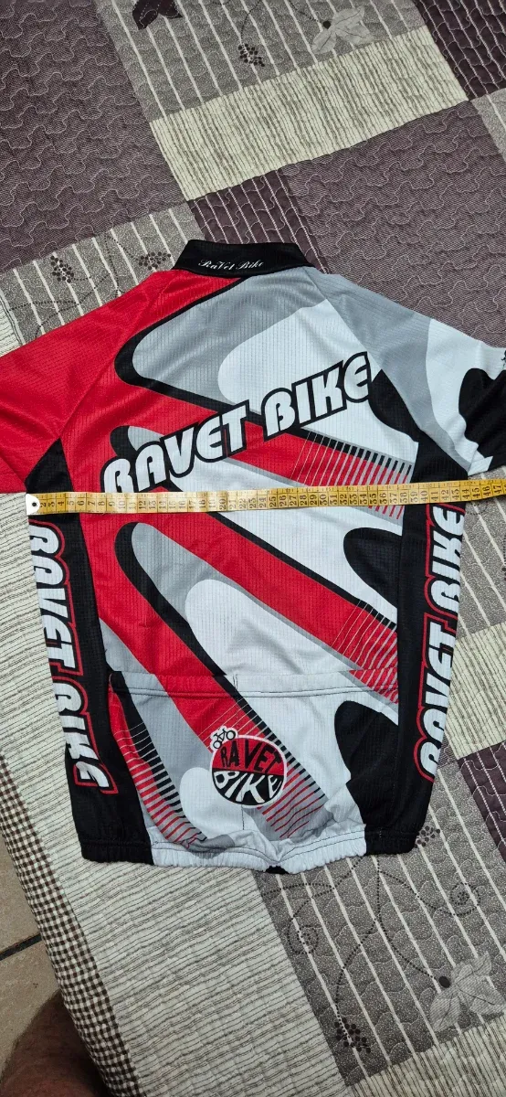 Maillot Ciclismo Ravet Bike Rojo y Gris para niño.