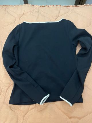 Camiseta Mango Cuello Barco Negra