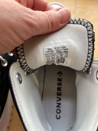 Converse Lugged 2.0 Cuero Negro Talla 37
