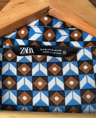 Vestido Zara estampado talla S