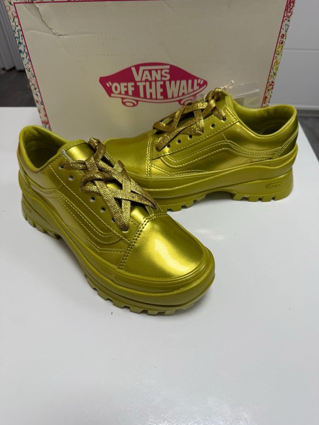 Zapatillas Vans Doradas/Verdes