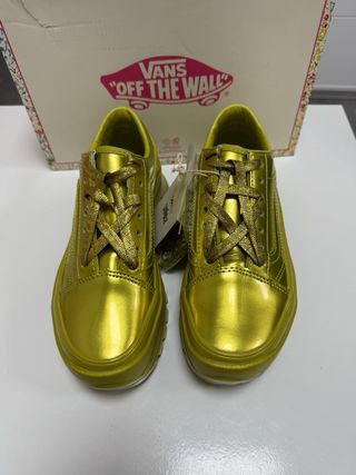 Zapatillas Vans Doradas/Verdes