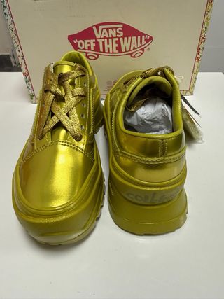 Zapatillas Vans Doradas/Verdes