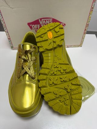 Zapatillas Vans Doradas/Verdes