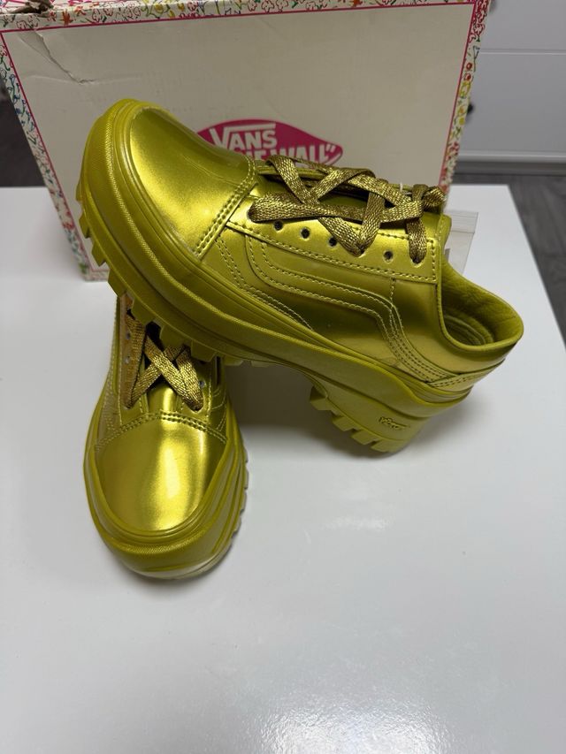 Zapatillas Vans Doradas/Verdes