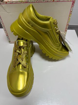 Zapatillas Vans Doradas/Verdes