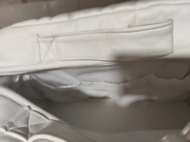 Bolso maternidad bebé blanco con lazo