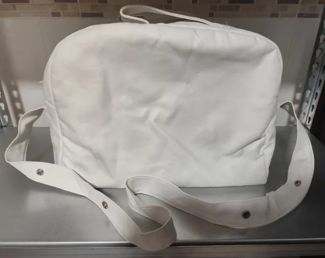 Bolso maternidad bebé blanco con lazo