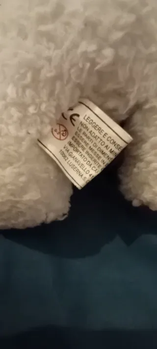 Peluche Orso Bianco Cesto Natale