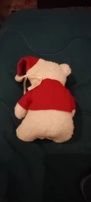 Peluche Orso Bianco Cesto Natale