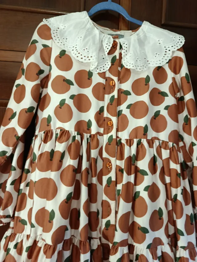 Vestido niña estampado naranjas