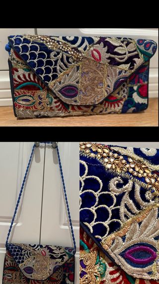 Cartera de fiesta bordada