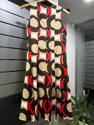 Vestido estampado retro años 80