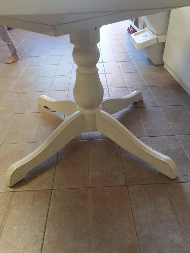 Mesa redonda extensible IKEA Blanca