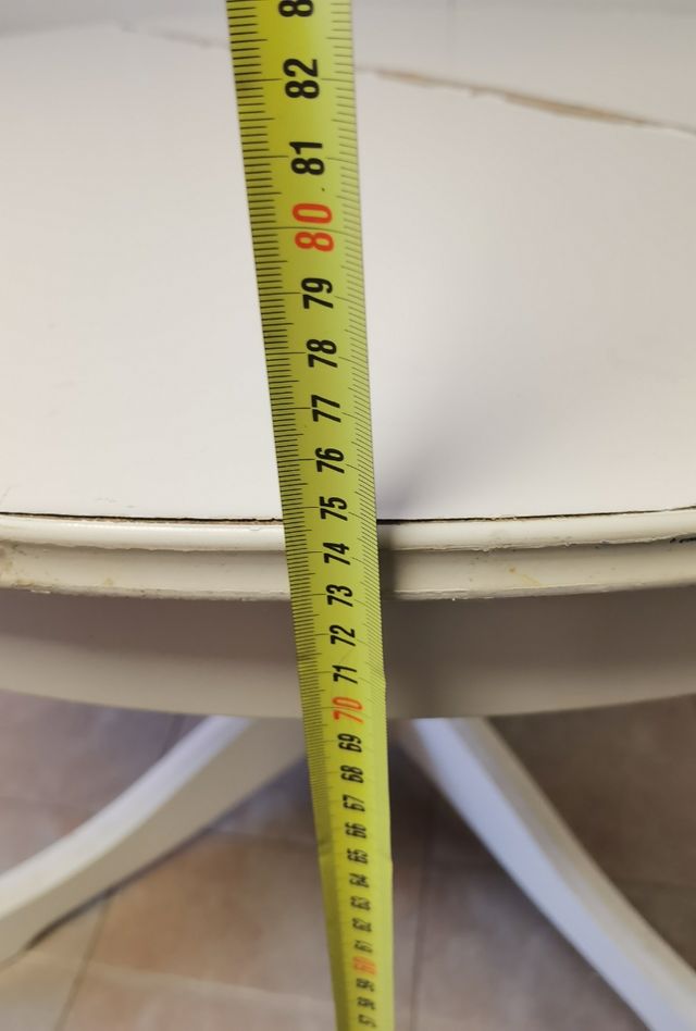 Mesa redonda extensible IKEA Blanca