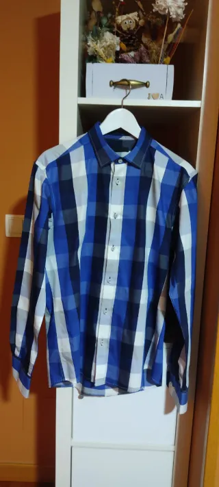Camisa cuadros hombre Talla L