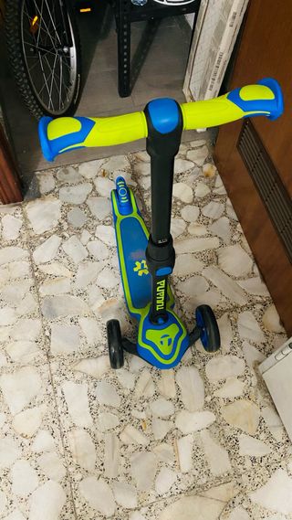 Patinete 3 Ruedas Azul y Verde