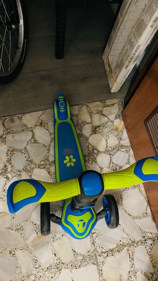 Patinete 3 Ruedas Azul y Verde