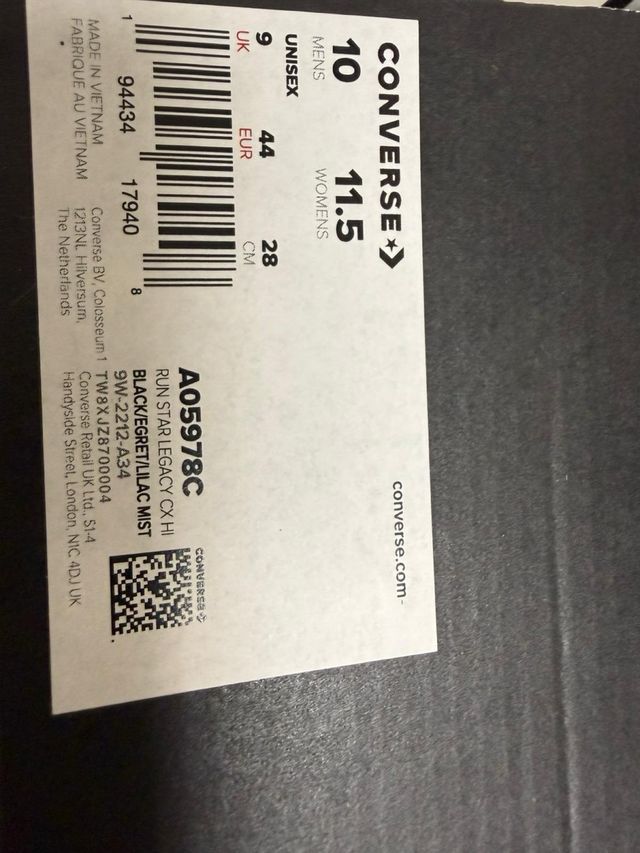 Converse plataforma negras y moradas