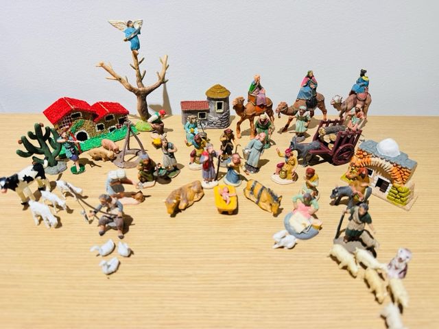 Betlemme originale degli anni '70 - Figure 4 cm