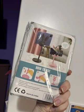 Porta telefono per desktop scrivania rosa