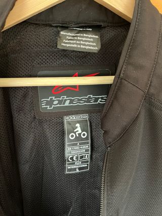 Chaqueta de moto Alpinestars negra talla L