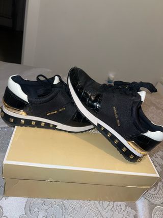 Michael Kors Zapatillas Talla 36 Negro/Dorado