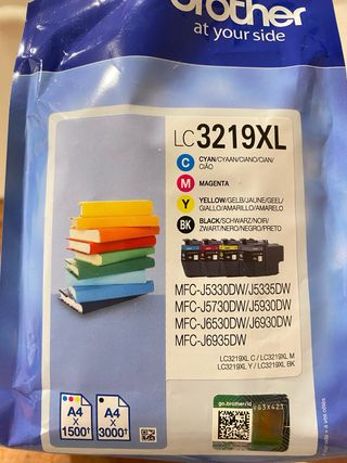 Cartuchos tinta Brother LC3219XL Original sin uso