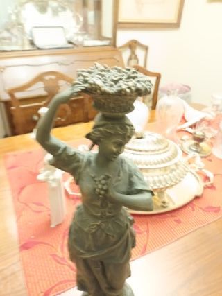 Figura mujer de resina, inspirado en bronce.