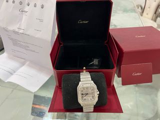 Reloj Cartier Santos Diamantes acero i diamantes 