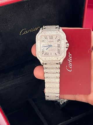 Reloj Cartier Santos Diamantes acero i diamantes 