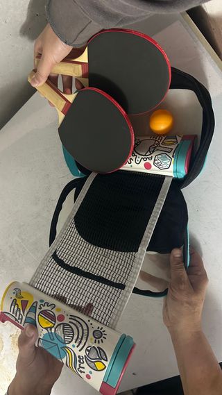 Juego de ping pong con 2 palas y pelotas