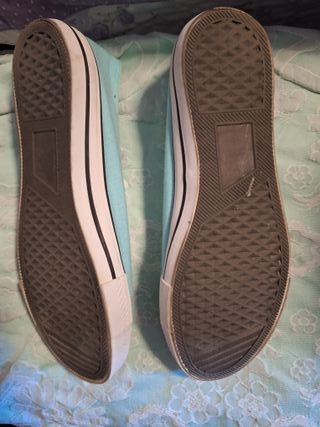 Converse bajas turquesa talla 40