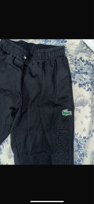 Chándal Lacoste Negro y Blanco