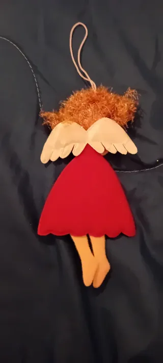 Peluche Angelo Rosso Fiocco Neve