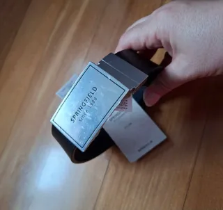 Cinturón Springfield Negro Hombre